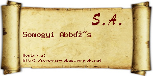 Somogyi Abbás névjegykártya